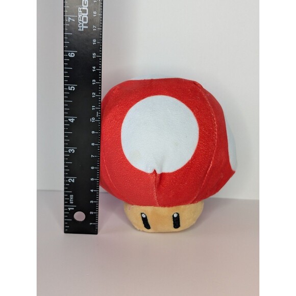 Set 3 Super Nintendo Mario White Hat Red Fire & 2 Mushroom Plush - Picture 13 of 14